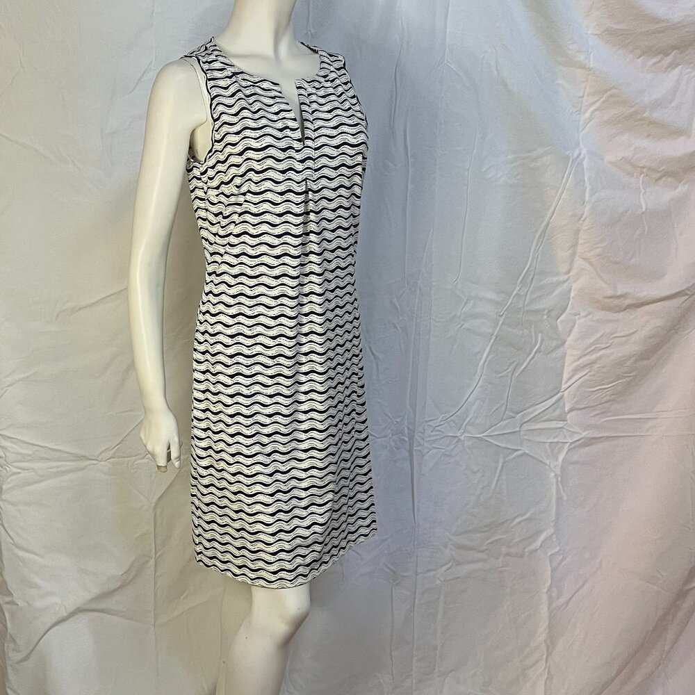 Ellie Kai navy and white sleeveless tunic dress, size 4